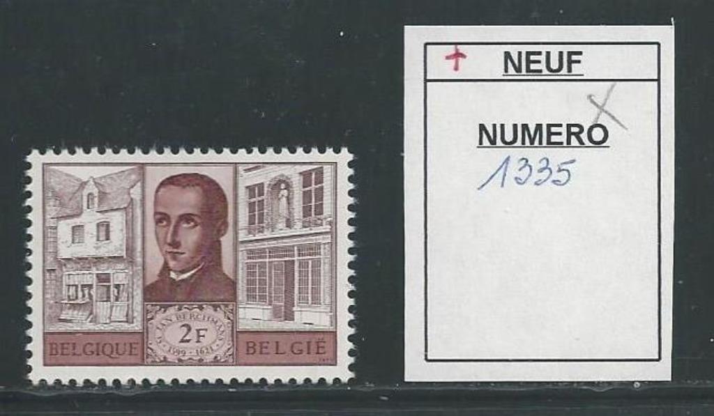 Timbre neuf ** Belgique N 1335, Enlèvement ou Envoi, Non oblitéré, Neuf