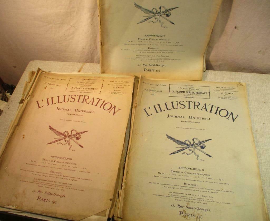 13 revues anciennes L' Illustration - 1926-1929, Enlèvement ou Envoi, Utilisé