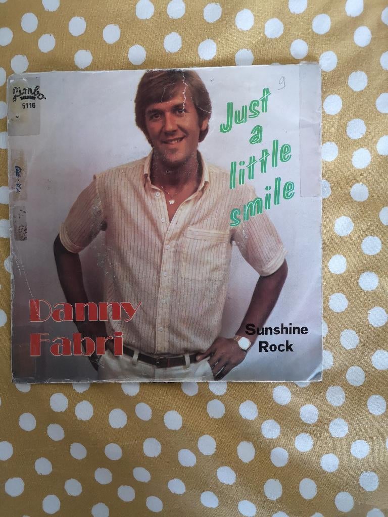 singel danny fabri just a little smile(port gratis belgie), Gebruikt, 7 inch, Single, Dance