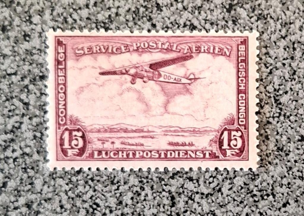 Timbre OBP 13** du Congo belge, Enlèvement ou Envoi, Non oblitéré, Timbre de poste aérienne, Neuf