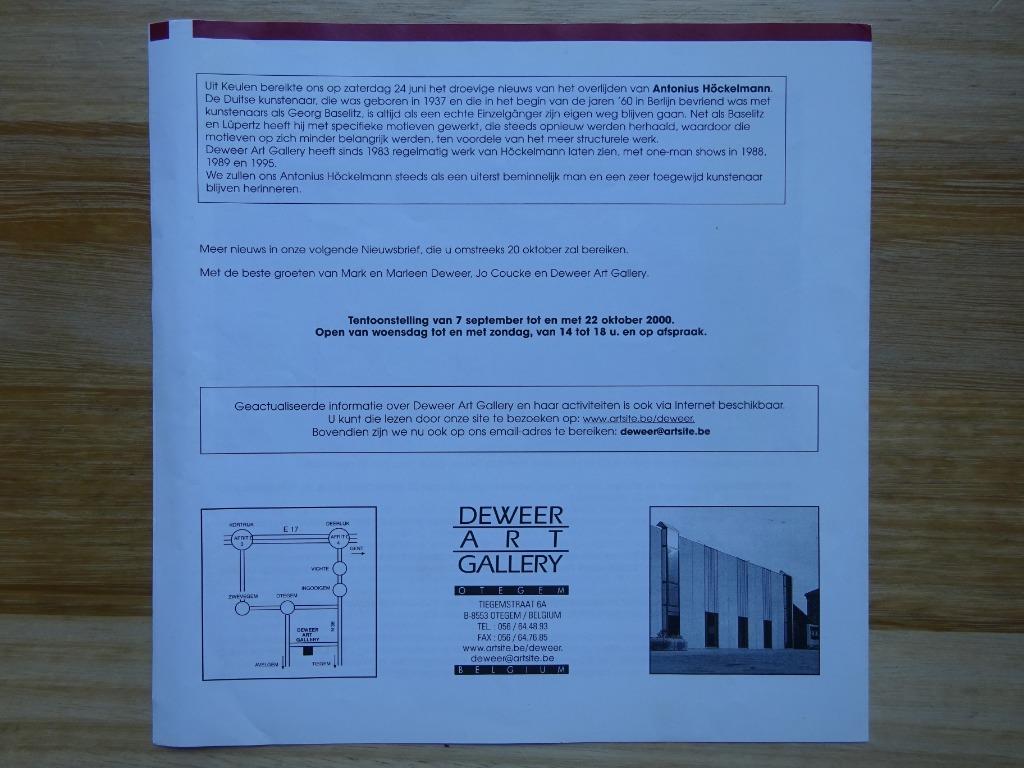 Panamarenko 2000 invitatie /folder Deweer Otegem, Enlèvement ou Envoi, Comme neuf, Dépliant