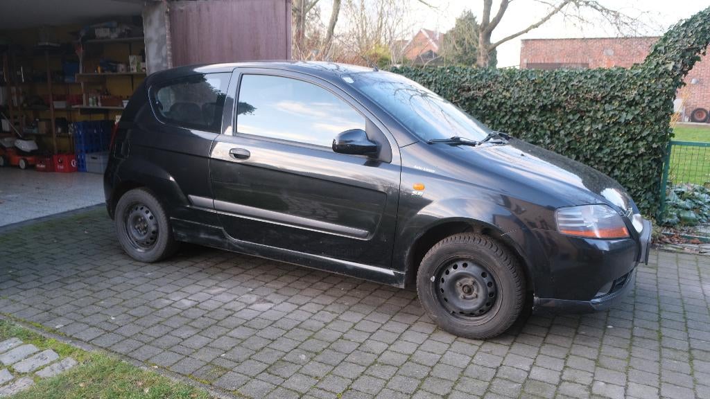 Chevrolet Kalos 1.2L zwart, Autos, Chevrolet, Achat, 5 places, Particulier, Tissu