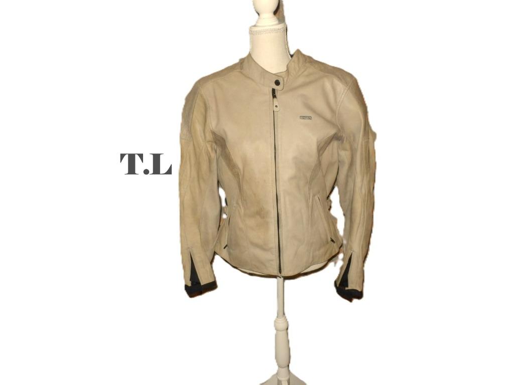 (1) - blouson moto femme t.L beige - richa -, Motos, Seconde main, Enlèvement ou Envoi, Femmes, RICHA