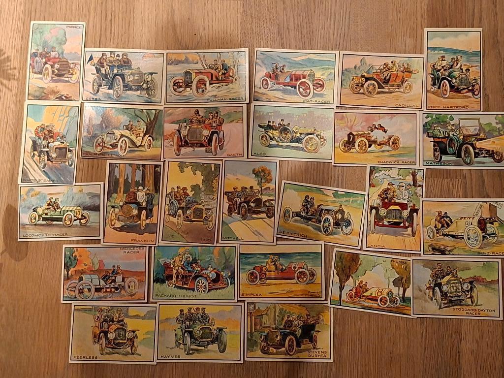 Kaarten (27st) 1953 Bowman "Antique Autos" - #1-19 & #41-48, Ophalen, Gebruikt