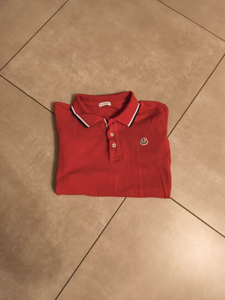Rode Moncler polo., Ophalen of Verzenden