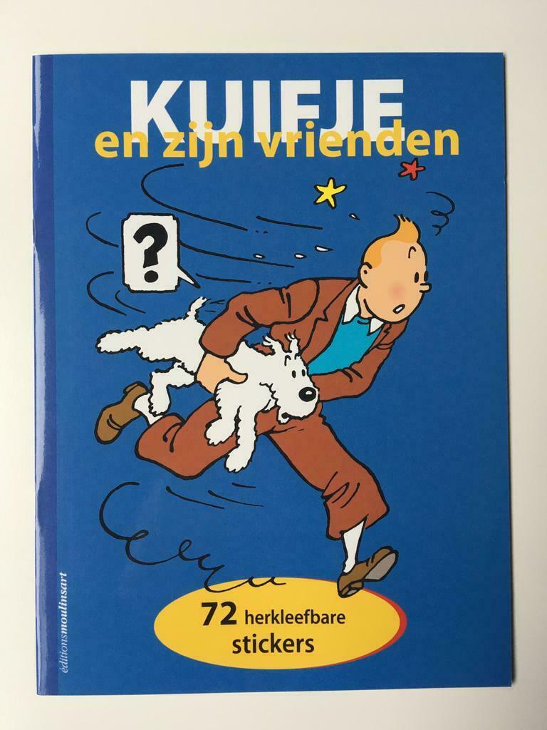 Kuifje en zijn vrienden 72 herkleefbare sticker zeldzaam, Complete serie of reeks, Nieuw, Ophalen of Verzenden, Hergé