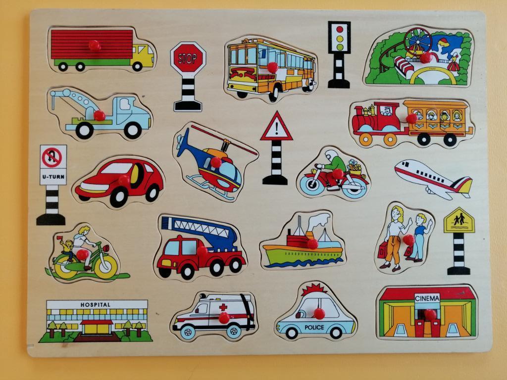 8 Houten insteekpuzzels (pakket) Goula - Melissa & Doug ..., Enlèvement, Utilisé, En bois