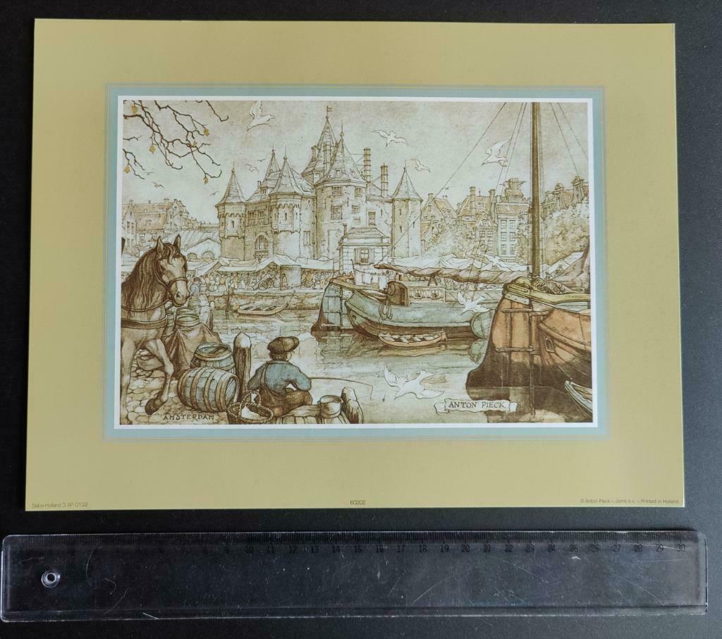 Anton Pieck Amsterdam 23 cm x 30.5 Cm niet ingekaderd, Verzenden, Nieuw, Buitenland, Prent