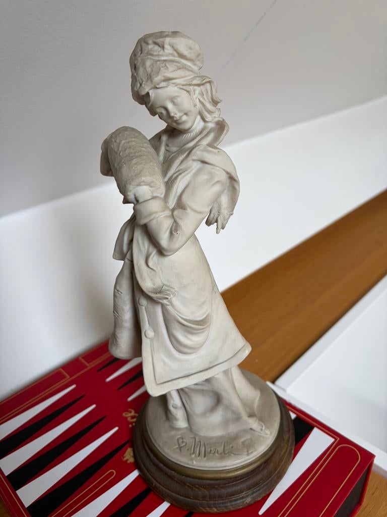Capodimonte Bruno Merli –"Lady with Muff" –Biscuit porselein, Antiek en Kunst, Verzenden