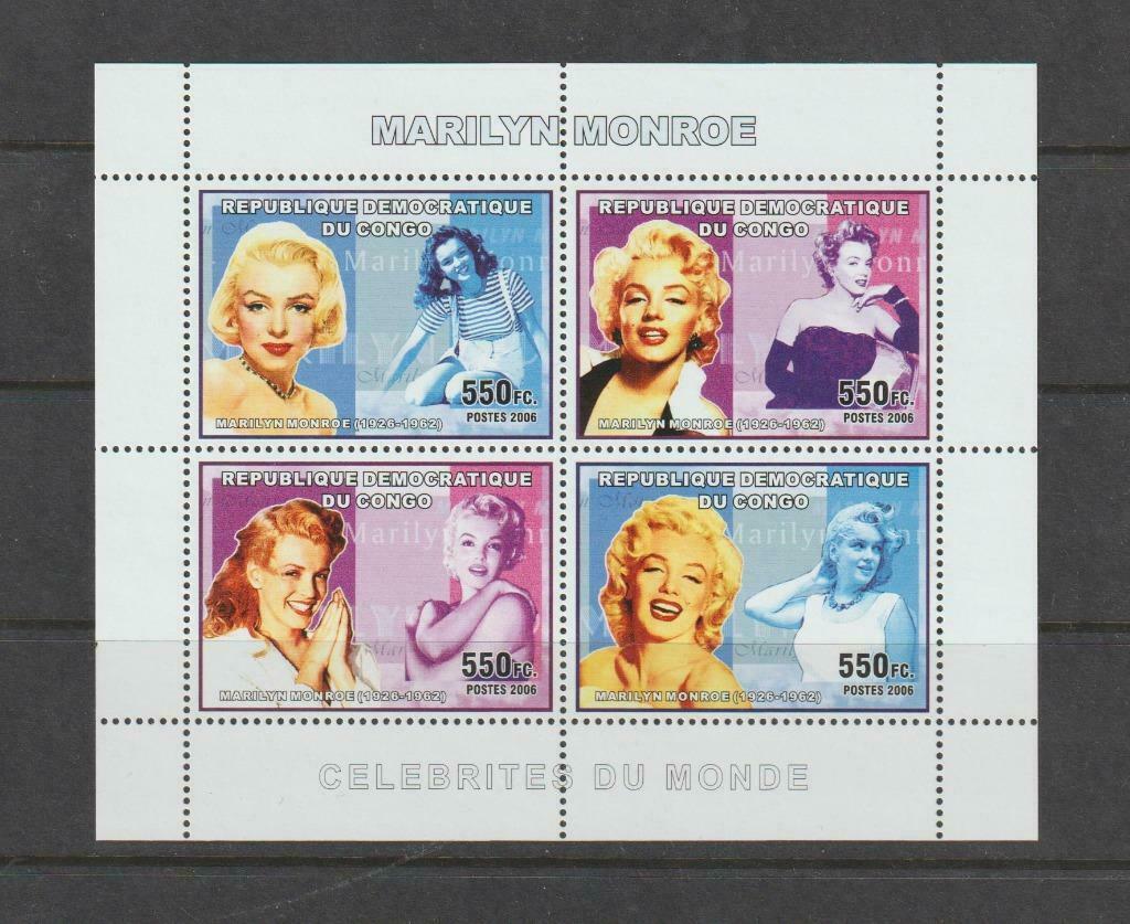 R.D. Congo 2006 Marilyn Monroe zegels  **, Postzegels en Munten, Verzenden, Overige landen, Postfris