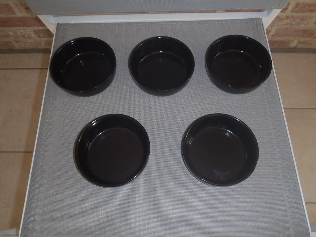 1 set van 5 cassolettes, Huis en Inrichting, Keuken | Servies, Zo goed als nieuw, Kom(men), Ophalen of Verzenden