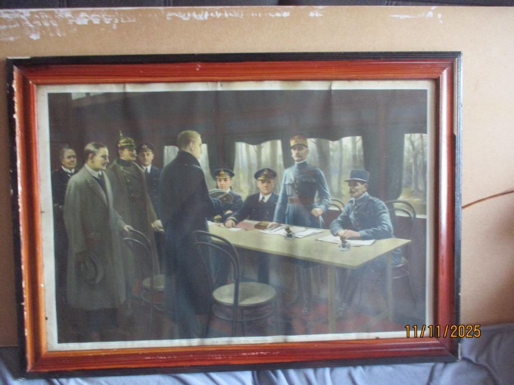 Antieke prent Wapenstilstand, Ophalen, Geschiedenis