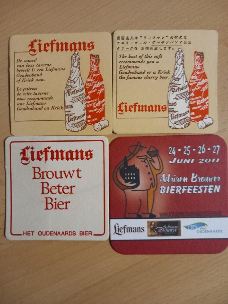 Bierviltjes Liefmans (172), Verzamelen, Ophalen of Verzenden, Zo goed als nieuw