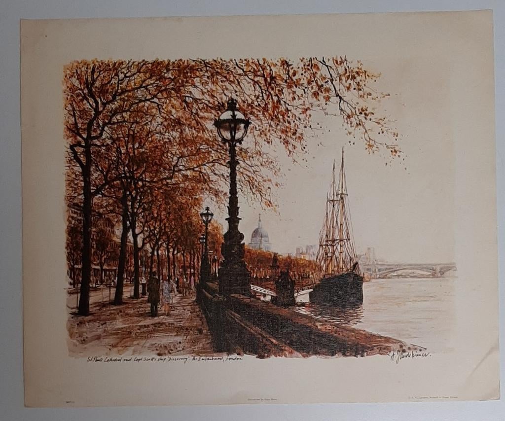 Litho / St. Pauls Cathedral London, Enlèvement ou Envoi