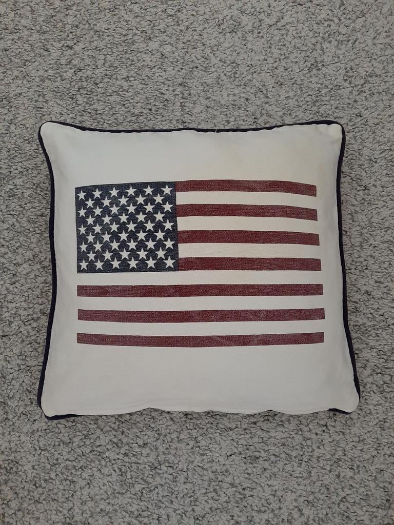 Kussenhoes Amerikaanse vlag, Ophalen of Verzenden, Zo goed als nieuw