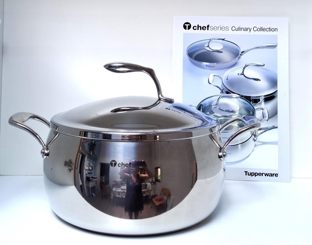 Tupperware™ « Faitout Chef Séries » acier inoxydable, Neuf, Inox, Enlèvement ou Envoi, Plaque céramique