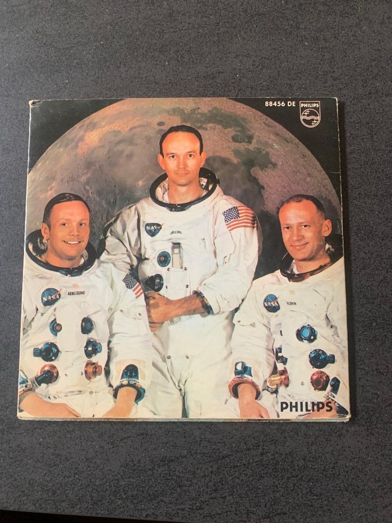 Apollo 11, man op de maan, single, Ophalen of Verzenden, Gebruikt