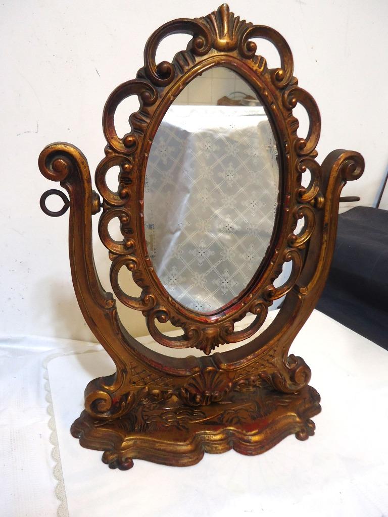 Miroir Coiffeuse miroir  H 40 maquillage Victorien ✨😍🤗🎁👌, Enlèvement ou Envoi, Ovale, Moins de 50 cm, Moins de 100 cm