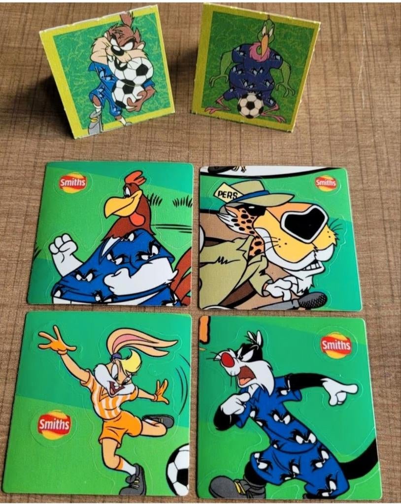 Looney Tunes: stickers en kaartjes (Smiths chips), Enlèvement ou Envoi, Looney Tunes, Comme neuf, Image, Affiche ou Autocollant