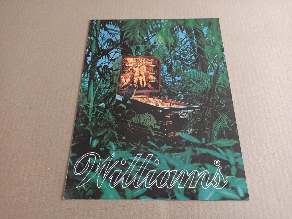 Flyer/ Folder: Williams - Jungle Lord (1981) Flipperkast, Envoi, Flipper (jeu), Williams