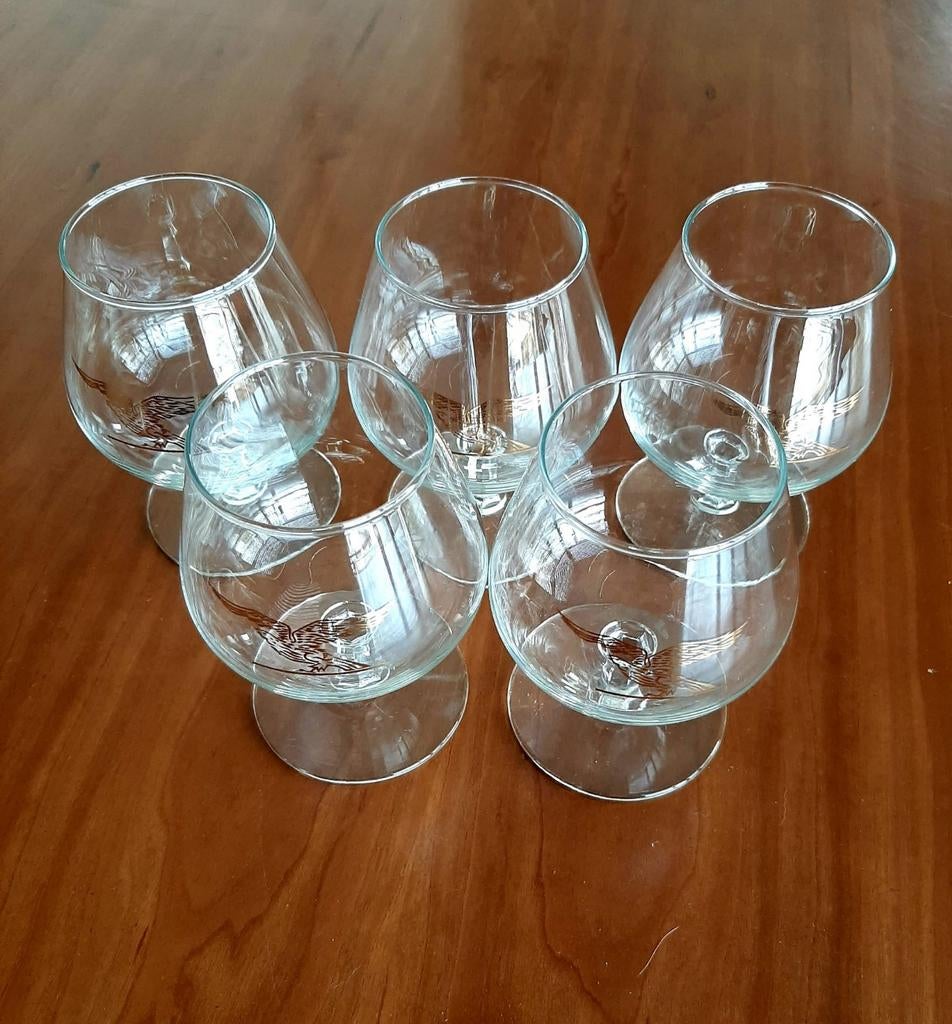 5 Cognacglazen, Ophalen