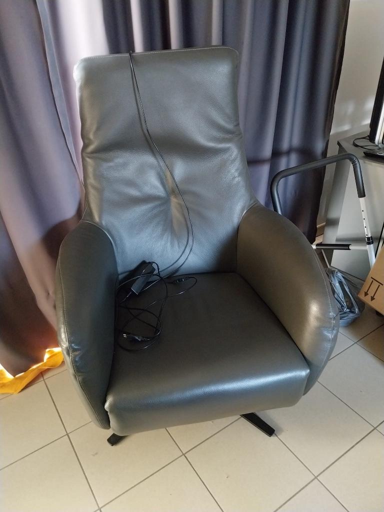 Elektrische relax zetel, Enlèvement ou Envoi, Banc droit, Cuir, Une personne
