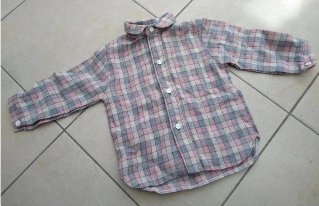 vintage jongens baby hemd blouse, Jongetje of Meisje, Ophalen of Verzenden, Zo goed als nieuw, Overhemdje of Bloesje