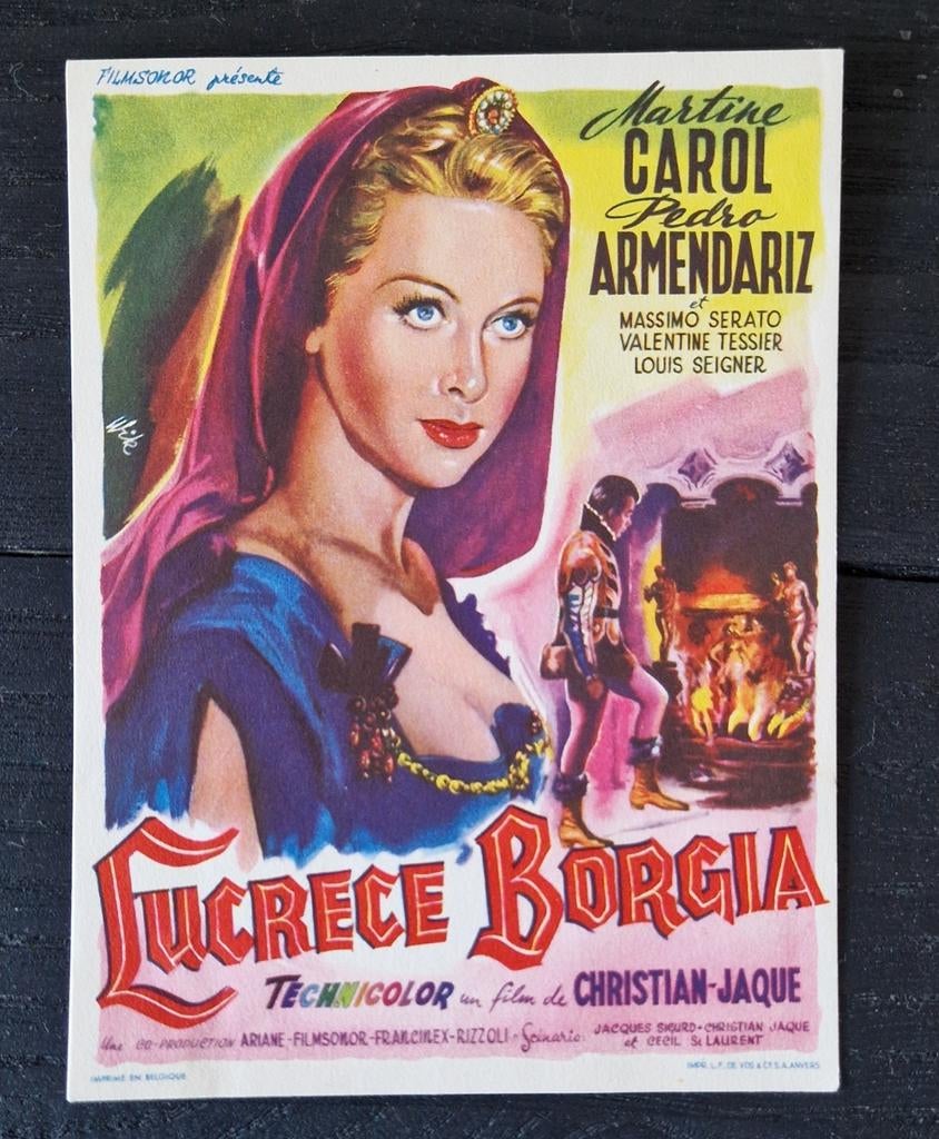 Film poster Lucrece Borgia, Ophalen of Verzenden, Zo goed als nieuw, Film, Poster