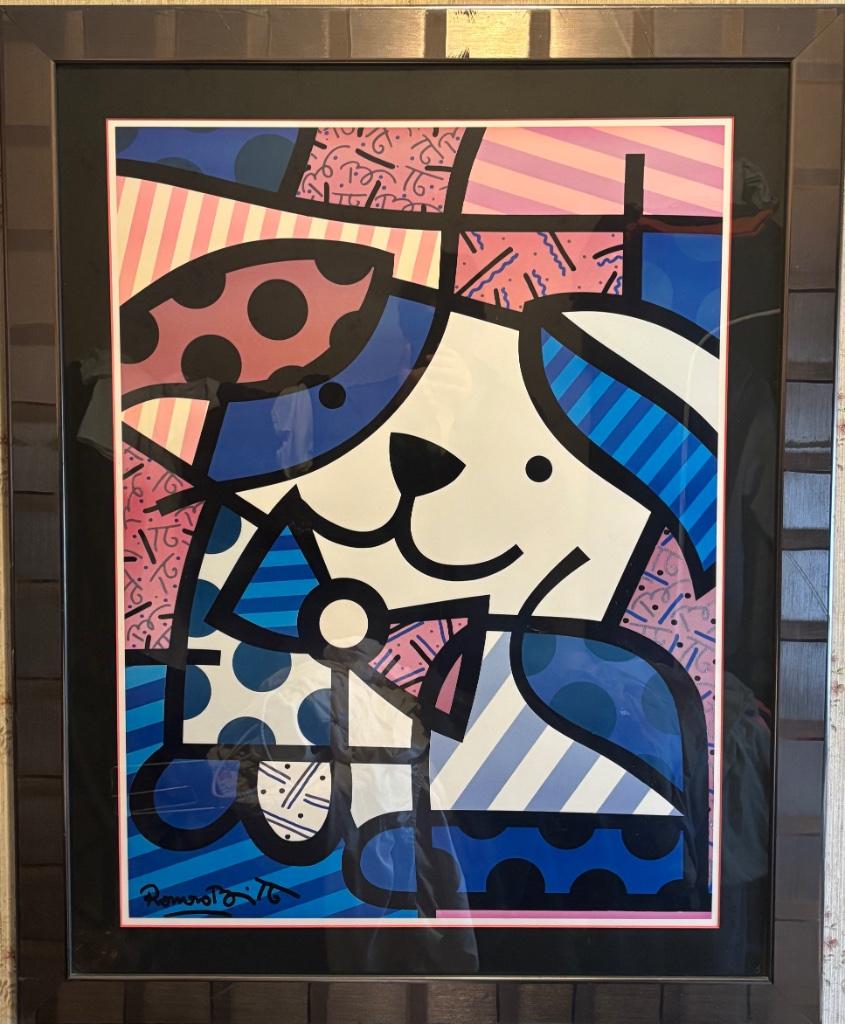 Te koop mooie print Romero Britto ‘Ginger’, Enlèvement, Comme neuf, 75 à 100 cm, Imprimé