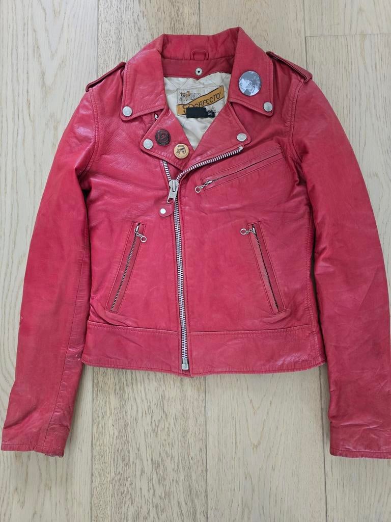 Perfecto Schott Vintage XS, Verzenden, Schott, Maat 34 (XS) of kleiner, Gedragen