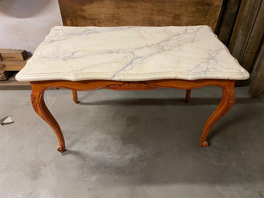 Salontafel/Bijzettafel-Faux Marbre, Ophalen, Minder dan 50 cm, Gebruikt, 50 tot 100 cm