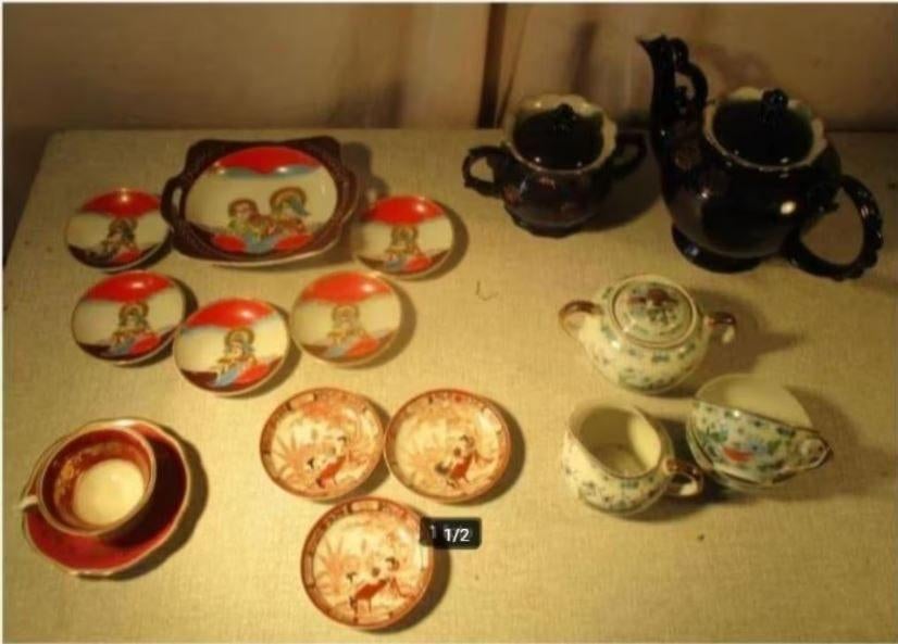 Beau lot de toutes sortes de pièces de vaisselle anciennes, Enlèvement ou Envoi
