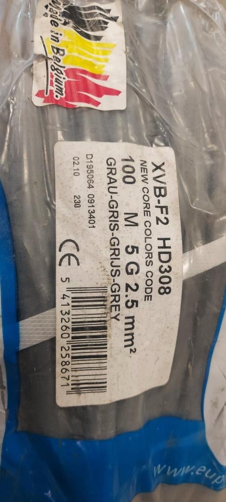 Kabel xvb 5g2.5 / 4g10 flexibele kabel 7g2.5 / 4g4, Ophalen, Zo goed als nieuw