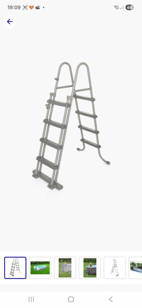 Zwembadtrap 4 treden, Ophalen, Nieuw, Ladder
