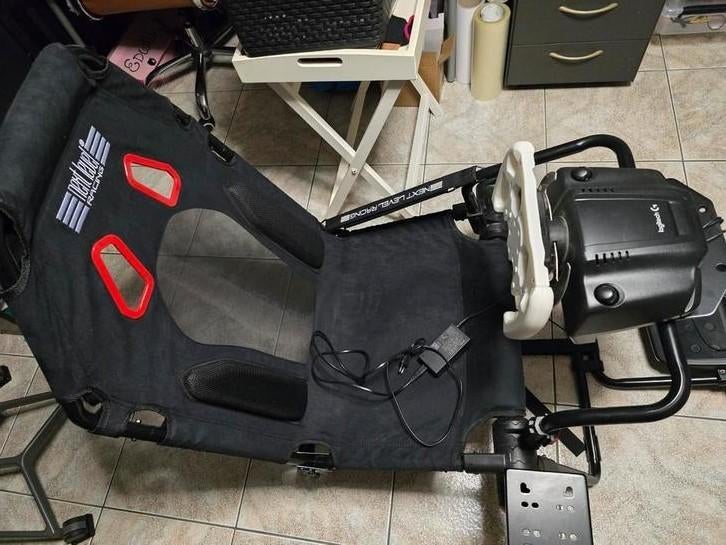 Next Level Racing racestoel + Logitech G stuur (compleet), Ophalen, Zo goed als nieuw