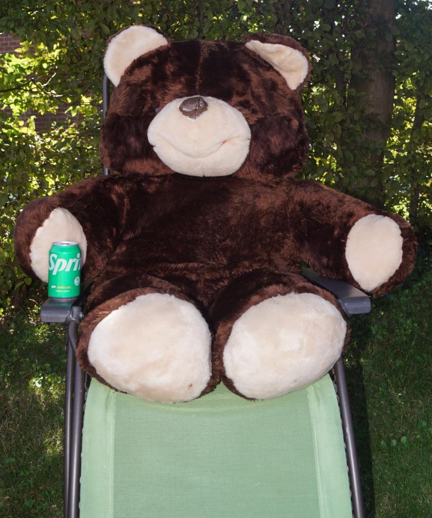 Ours GEANT  Marron Foncé 127cm "Nouveau Prix" 50 €, Enlèvement ou Envoi, Comme neuf, Beige, Ours