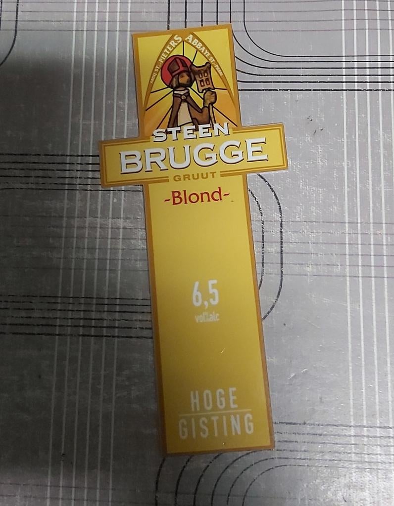 Steenbrugge blond opzet tap reclame geel, Ophalen of Verzenden