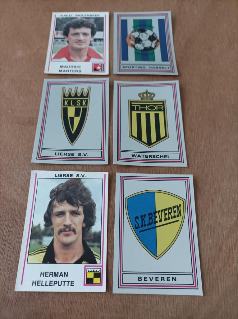 Panini football Belgium 80, 6 autocollants différents, Enlèvement ou Envoi, Comme neuf