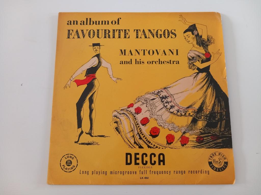 Vinyle LP Favourite Tangos Latin Folk Mantovani Dance, Enlèvement ou Envoi, 12 pouces