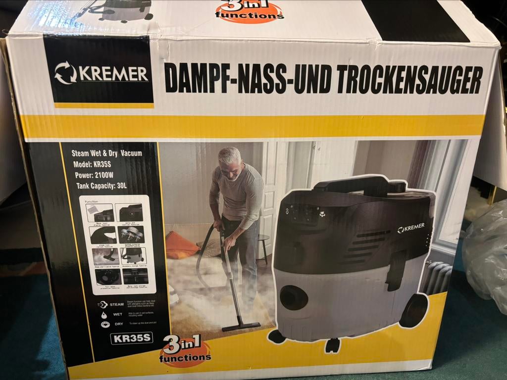 Steam cleaner Kremer KR35S New, Doe-het-zelf en Bouw, Ophalen of Verzenden, Nieuw