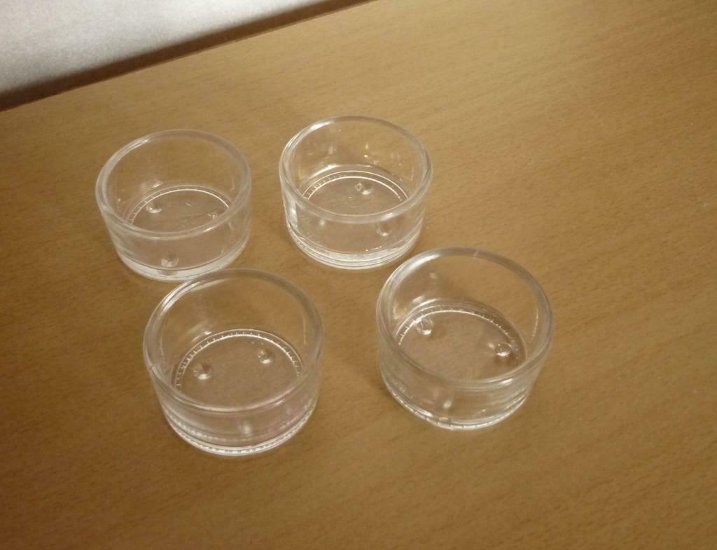 4 glazen theelichtjeshouders, Ophalen of Verzenden