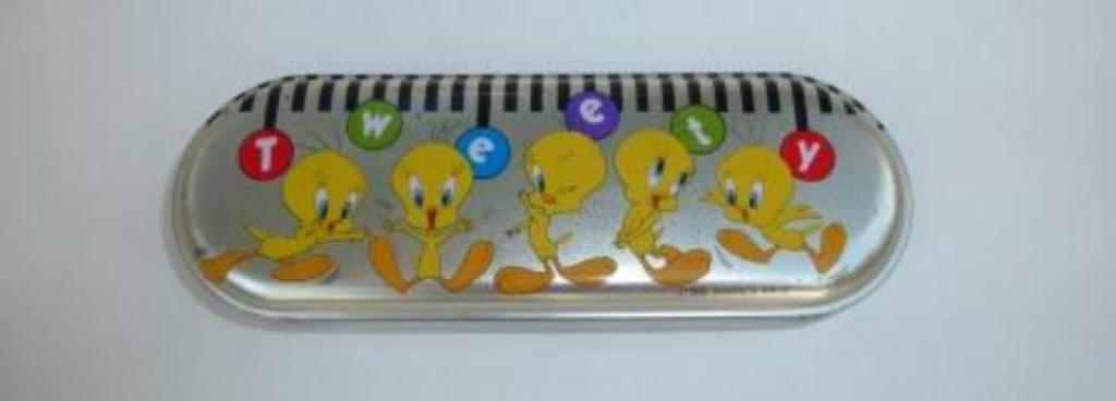 boîte à crayons en métal Tweety 1998 Warner Bros Looney tune, Enlèvement ou Envoi, Utilisé