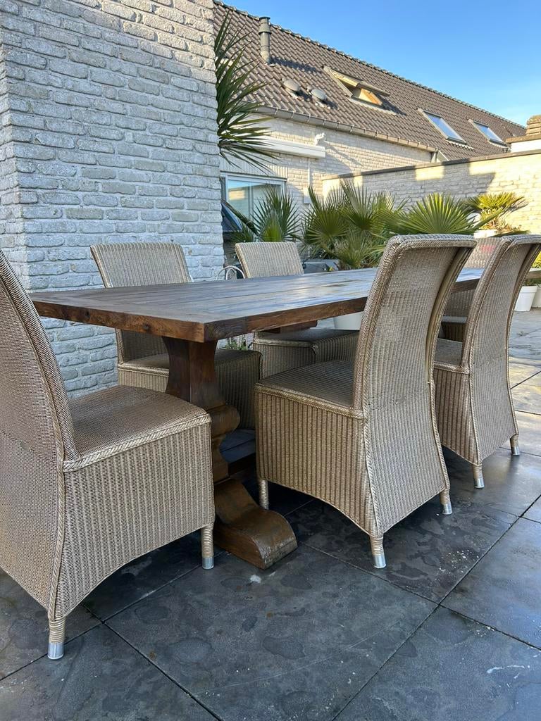 Kloostertafel + 6 stoelen Vincent Sheppard, Tuin en Terras, Ophalen