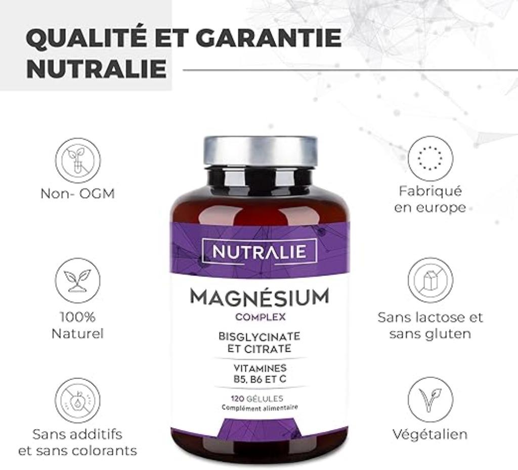 BISGLYCINATE DE MAGNÉSIUM NUTRALIE LIVRAISON GRATUITE, Envoi, Neuf, Autres types