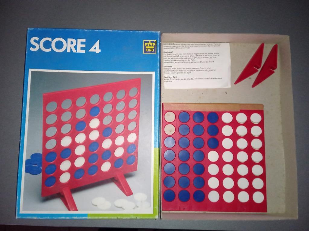 Score 4 (Puissance 4) King  - Années 90 (Vintage), 1 ou 2 joueurs, Enlèvement ou Envoi, Utilisé, King