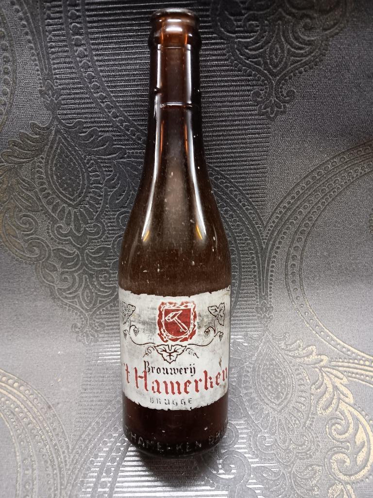 Bierflesje 't Hamerken Brugge, Verzamelen, Ophalen of Verzenden, Gebruikt, Gebruiksvoorwerp