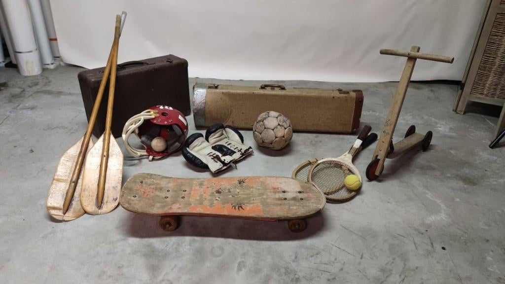 Set Antiek Retro speelgoed en koffers, Ophalen, Gebruikt, Overige typen