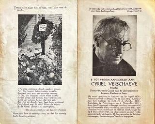 Te koop: bidprentje Cyriel VERSCHAEVE, Ophalen of Verzenden, Bidprentje