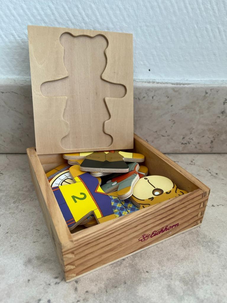 Eichhorn houten puzzel beer, Kinderen en Baby's, Ophalen, Zo goed als nieuw, Van hout