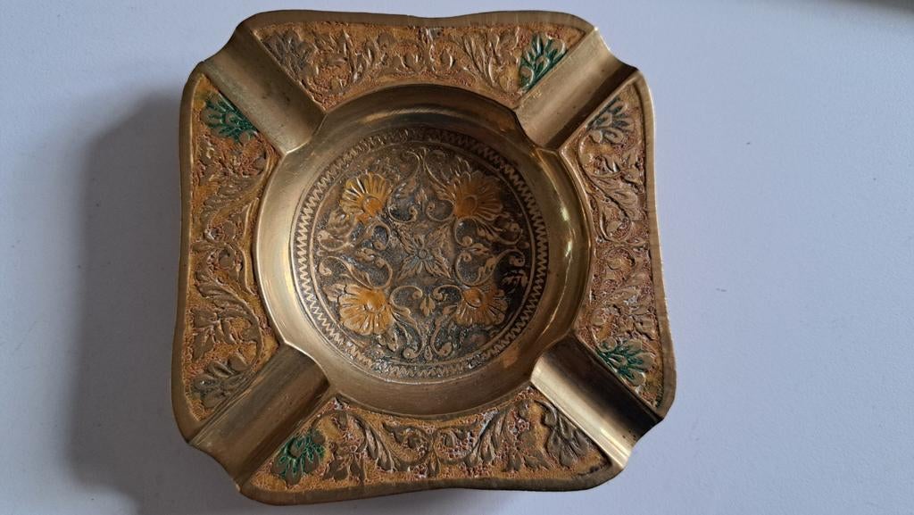 koperen /bronze asbak, Antiek en Kunst, Ophalen of Verzenden